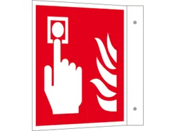 Brandbeveiligingsbord,Brandmelder,Uithangbord,Aluminium,Nalichtend
