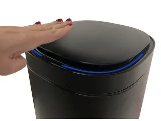 Afvalbak Desq Sensor 50 liter RVS zwart - 4