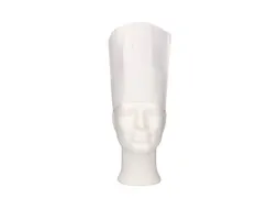 Koksmuts Classic papier 25cm wit met kroon en zweetband 250 Stuks