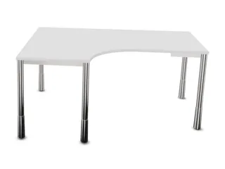 In hoogte verstelbaar bureau in vrije vorm,Bl-wit - 2