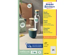 Etiket Avery Zweckform L3415 rond 40mm wit