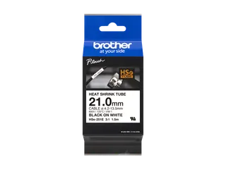 Brother HSe-251E krimpkous tapecassette Zwart op wit 21mm - 1