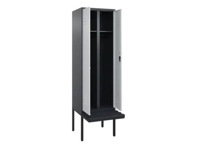 locker voor scheiding van kleding,HxBxD 2120x600x815mm,2vak