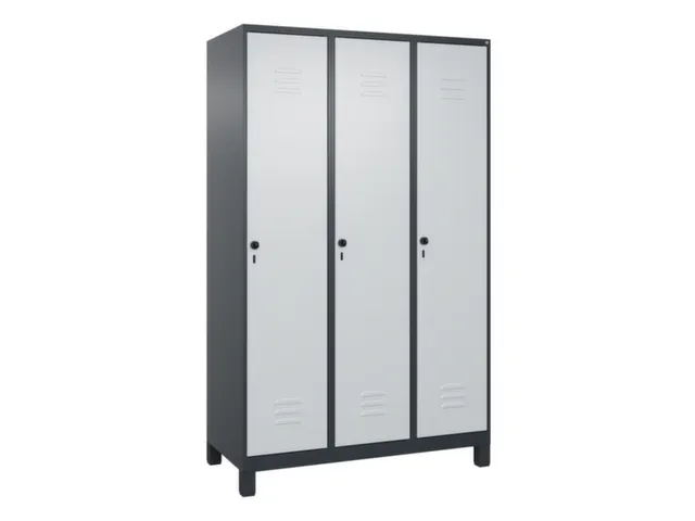 locker,HxBxD 1950x1200x500mm,3vak,vak B 400mm,draaigrendel,voeten
