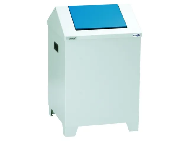 conteneur de tri sélectif auto-effaçable 1x73l corps acier RAL7035