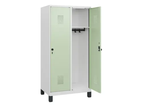 schoollocker,HxBxD 1630x800x500mm,2vak,vak B 400mm,draaigrendel,voeten
