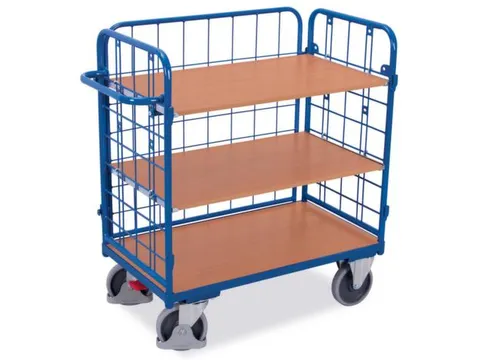 etagewagen,draagverm. 500kg,3etage(s),laadvl. LxB 1200x800mm,houtetage