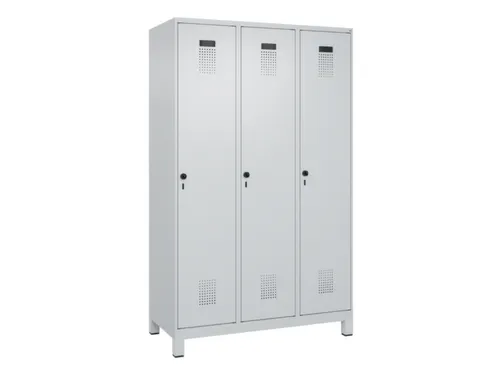 locker,HxBxD 1950x1200x500mm,3vak,vak B 400mm,draaigrendel,voeten