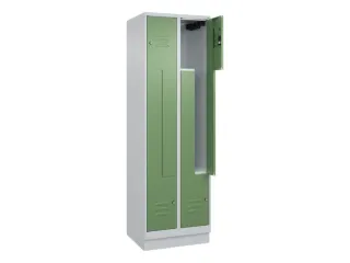 Z-garderobekast,HxBxD 1950x600x500mm,vak B 150/300mm,cil.-slot,sokkel - 2