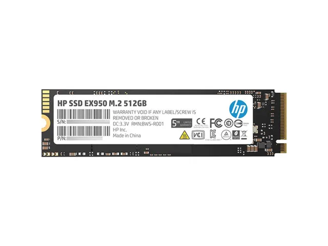 HP 5MS22AA#ABB NVMe/PCIe M.2 SSD 2280 harde schijf 512 GB EX950 M.2 NV