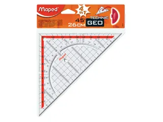 Geodriehoek Maped 028700 26cm 45 Graden Transparant - 1