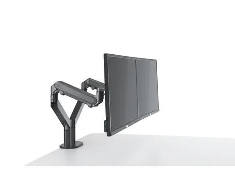 Jamy multifunctionele dubbele monitorarm metaal zwart