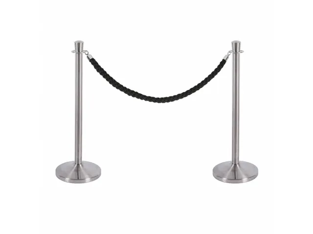 Poteau de balisage chrome avec design boule