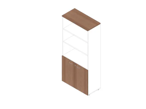 kantoorkast,HxBxD 2000x900x450mm,3xhouten vloer,5ordnerhoogte,romp wit