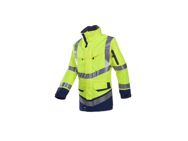 Sioen Windsor 708Z regenjas, fluo geel/marineblauw, maat M, per stuk