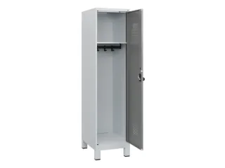 schoollocker,HxBxD 1630x400x500mm,1vak,vak B 400mm,draaigrendel,voeten - 1