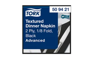 Tork 509421 Textured Dinnerservet zwart 1/8-vouw - 1