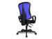 Siège Bureau Pivotant Assise Noir Dossier Maille Bleu