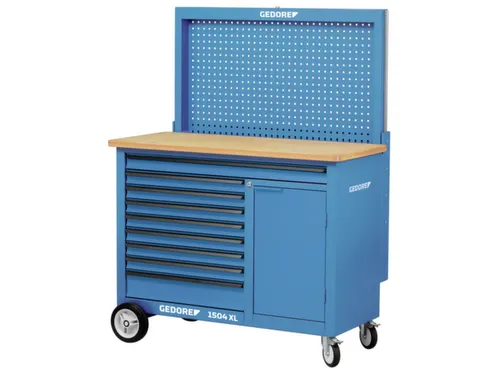 1504 XL 1710 Werkbank met rollen 1,25m breed