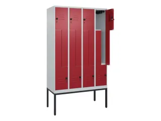 Z-garderobekast,HxBxD 2120x1200x500mm,vak B 150/300mm,draaigrendel - 2