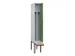 locker met bank,voor scheiding van kleding,HxBxD 2120x300x815mm,1vak