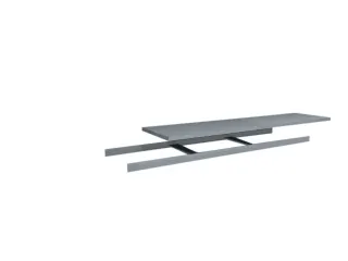 legbord,v. breedvakstelling,BxD 2500x600mm,vakl. 350kg,verzinkt - 1