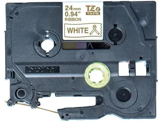 Labeltape Brother P-touch TZe-R254 24mm goud op wit - 1