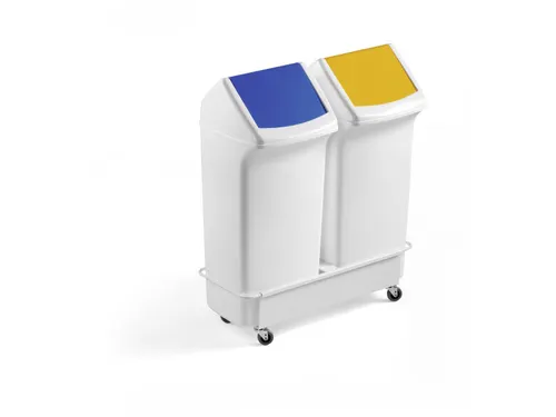 Durable Durabin 40 Liter SQUARE TROLLEY DUO