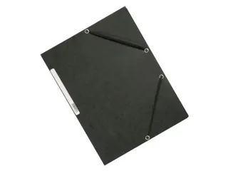 Elastomap A4 Met 3 Kleppen Karton Zwart Voor 200 Vel Pak 10 Stuks - 2