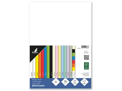 papier Kangaro A4 160 gram pak a 50 vel wit