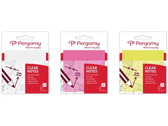 Memoblok Transparante Notes 76x76mm 50 Vel Wit