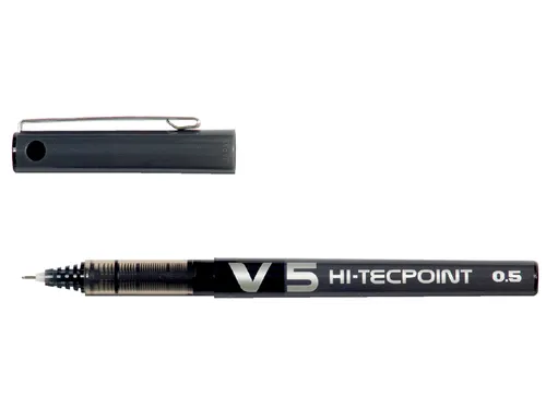Rollerpen Pilot Hi-Tecpoint V5 0.5mm Fijne punt Zwart