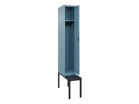 locker met bank,HxBxD 2120x300x815mm,1vak,vak B 300mm,cilinderslot