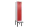 locker met bank,voor scheiding van kleding,HxBxD 2120x400x815mm,1vak