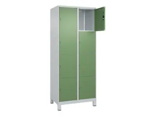 lockerkast,HxBxD 1950x800x500mm,2x4vakken,vak B 400mm,cil.-slot,voeten - 1