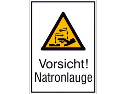 waarschuwings-combibord,v. binnen/buiten,Pas op! Natronloog,PVC