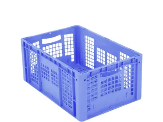 Euronorm Stapelkrat Pp 270x600x400mm Wanden/bodem Open Blauw 55l - 2