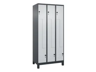 Z-garderobekast,HxBxD 1950x900x500mm,vak B 150/300mm,draaigrendel - 1
