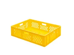 Euronorm-stapelbak 78liter Geel 210x800x600mm Wanden Opengewerkt