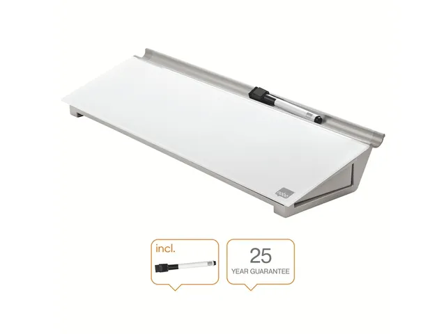 Desktop notitiebord Nobo met droog uitwisbaar oppervlak