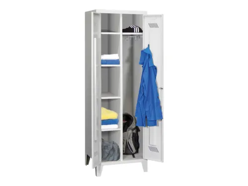 kleding-/wasgoedkast,HxBxD 1850x600x500mm,RAL7035,front RAL7035