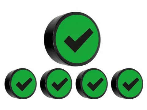 Impressiemagneet Check 35mm Groen