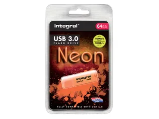 USB stick 3.0 Integral Neon USB-A 64GB oranje - 3