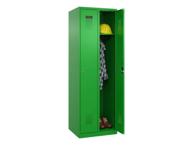 locker,HxBxD 1850x600x500mm,2vak,vak B 300mm,cil.-slot,staand op vloer