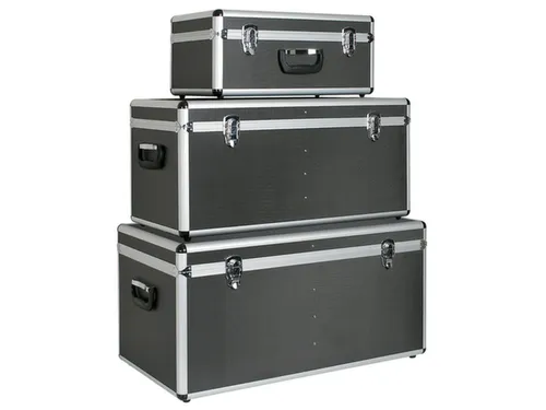 Set aluminium transportboxen,25/65/100l,antraciet