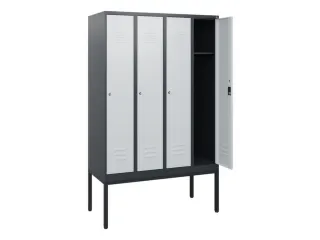 locker,HxBxD 1950x1200x500mm,4vak,vak B 300mm,cil.-slot,voetonderstel - 2