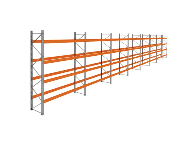 palletstelling,basis+7xaanbouw,HxBxD 4620x29700x1100mm,vakl. 3400kg