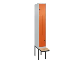 Z-garderobekast,HxBxD 2120x300x815mm,2vak,vak B 300mm,draaigrendel - 1