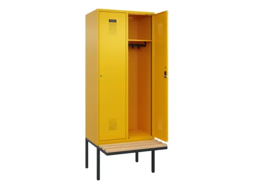 locker met bank,HxBxD 2120x800x815mm,2vak,vak B 400mm,cilinderslot