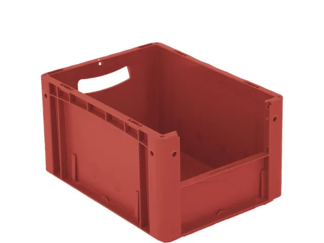 Euronorm Stapelkrat M. Grijpopening Pp Hxlxb 220X400X300Mm Rood